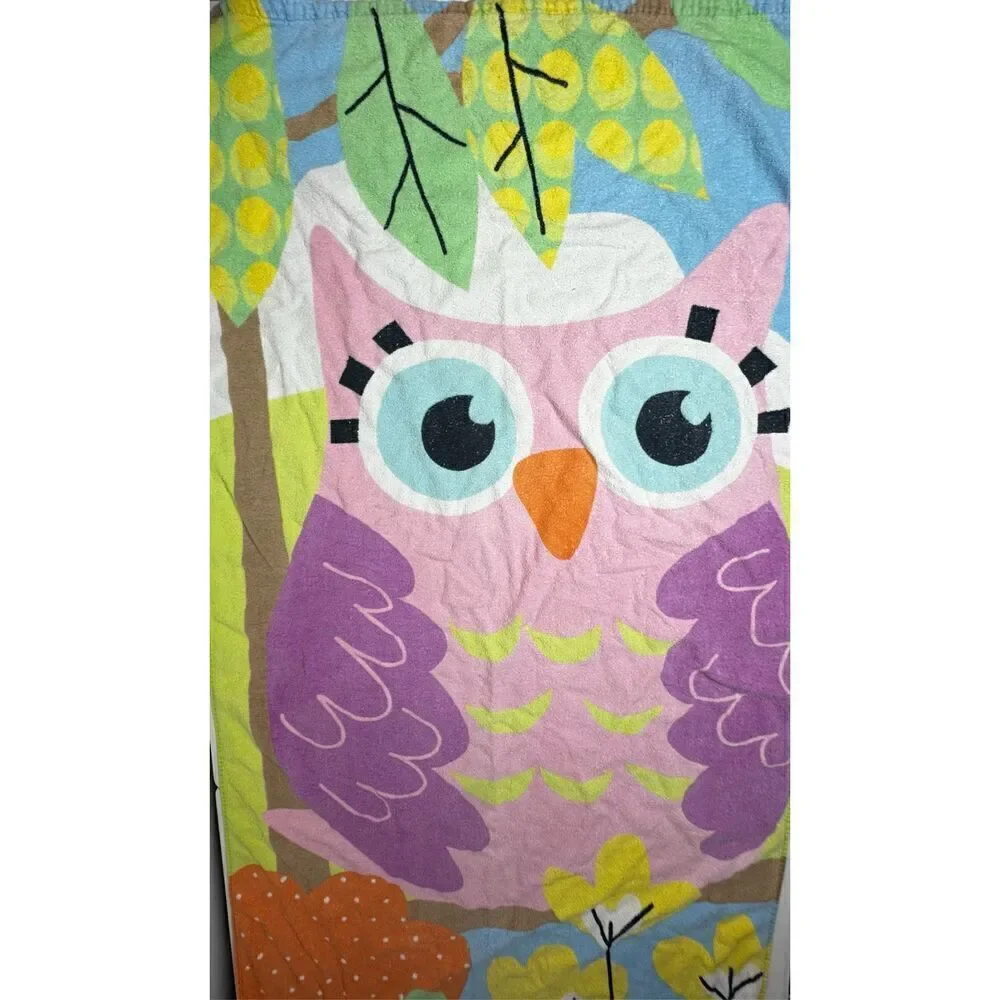 Rare Kohl’s Owl Beach Towel Cotton Size 29” x 55”